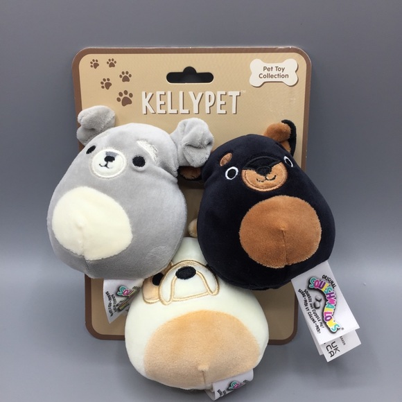 Squishmallows Kellypet Puppy Set Pet Toy Set of 3